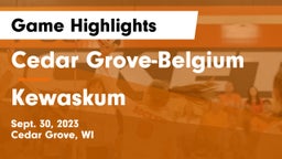 Cedar Grove-Belgium  vs Kewaskum  Game Highlights - Sept. 30, 2023