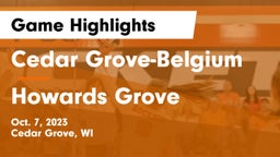 Cedar Grove-Belgium  vs Howards Grove  Game Highlights - Oct. 7, 2023