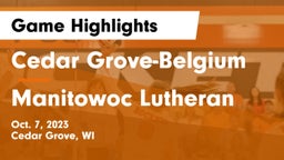 Cedar Grove-Belgium  vs Manitowoc Lutheran  Game Highlights - Oct. 7, 2023