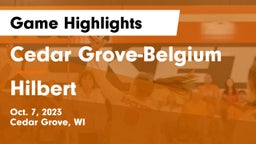 Cedar Grove-Belgium  vs Hilbert  Game Highlights - Oct. 7, 2023