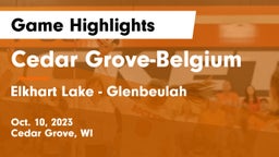 Cedar Grove-Belgium  vs Elkhart Lake - Glenbeulah  Game Highlights - Oct. 10, 2023