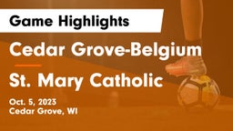 Cedar Grove-Belgium  vs St. Mary Catholic  Game Highlights - Oct. 5, 2023