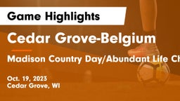 Cedar Grove-Belgium  vs Madison Country Day/Abundant Life Christian/St. Ambrose Game Highlights - Oct. 19, 2023