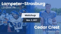 Matchup: Lampeter-Strasburg vs. Cedar Crest  2017