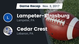 Recap: Lampeter-Strasburg  vs. Cedar Crest  2017