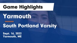 Yarmouth  vs South Portland Varsity Game Highlights - Sept. 16, 2022