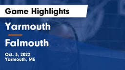 Yarmouth  vs Falmouth  Game Highlights - Oct. 3, 2022
