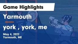 Yarmouth  vs york , york, me Game Highlights - May 4, 2022