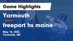 Yarmouth  vs freeport hs maine Game Highlights - May 18, 2023