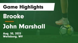 Brooke  vs John Marshall  Game Highlights - Aug. 30, 2023