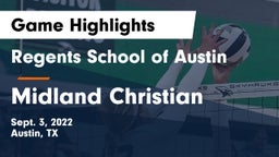 Regents School of Austin vs Midland Christian  Game Highlights - Sept. 3, 2022
