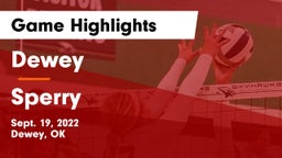 Dewey  vs Sperry Game Highlights - Sept. 19, 2022