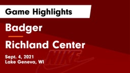 Badger  vs Richland Center  Game Highlights - Sept. 4, 2021
