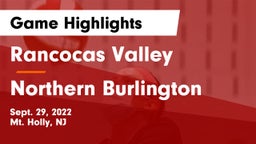 Rancocas Valley  vs Northern Burlington  Game Highlights - Sept. 29, 2022