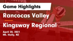 Rancocas Valley  vs Kingsway Regional  Game Highlights - April 28, 2021