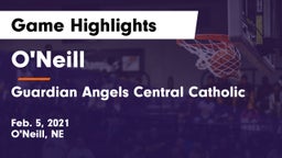 O'Neill  vs Guardian Angels Central Catholic Game Highlights - Feb. 5, 2021