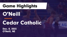 O'Neill  vs Cedar Catholic  Game Highlights - Dec. 8, 2023