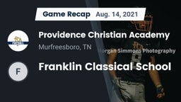 Recap: Providence Christian Academy  vs. Franklin Classical School 2021
