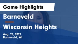 Barneveld  vs Wisconsin Heights  Game Highlights - Aug. 25, 2022