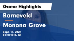 Barneveld  vs Monona Grove Game Highlights - Sept. 17, 2022