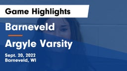 Barneveld  vs Argyle Varsity Game Highlights - Sept. 20, 2022