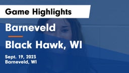 Barneveld  vs Black Hawk, WI  Game Highlights - Sept. 19, 2023