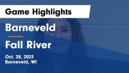 Barneveld  vs Fall River  Game Highlights - Oct. 28, 2023