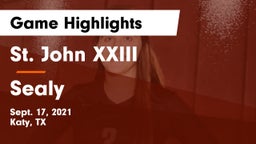 St. John XXIII  vs Sealy  Game Highlights - Sept. 17, 2021