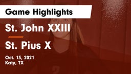 St. John XXIII  vs St. Pius X  Game Highlights - Oct. 13, 2021