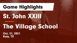St. John XXIII  vs The Village School Game Highlights - Oct. 21, 2021