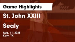St. John XXIII  vs Sealy  Game Highlights - Aug. 11, 2023