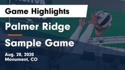 Palmer Ridge  vs Sample Game Game Highlights - Aug. 28, 2020