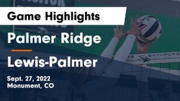 Palmer Ridge  vs Lewis-Palmer  Game Highlights - Sept. 27, 2022