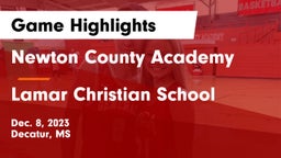 Newton County Academy  vs Lamar Christian School Game Highlights - Dec. 8, 2023