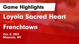 Loyola Sacred Heart  vs Frenchtown  Game Highlights - Oct. 8, 2022
