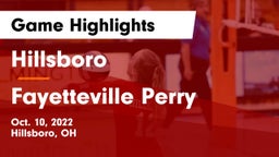 Hillsboro vs Fayetteville Perry  Game Highlights - Oct. 10, 2022