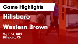 Hillsboro vs Western Brown  Game Highlights - Sept. 16, 2023