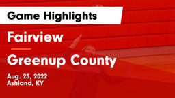 Fairview  vs Greenup County  Game Highlights - Aug. 23, 2022