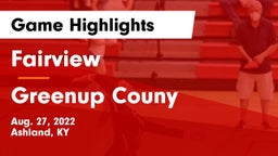 Fairview  vs Greenup Couny  Game Highlights - Aug. 27, 2022