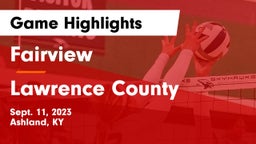 Fairview  vs Lawrence County  Game Highlights - Sept. 11, 2023