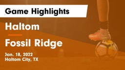 Haltom  vs Fossil Ridge  Game Highlights - Jan. 18, 2022