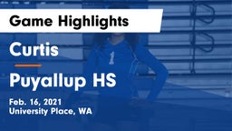Curtis  vs Puyallup HS Game Highlights - Feb. 16, 2021