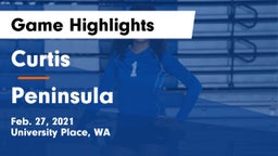 Curtis  vs Peninsula  Game Highlights - Feb. 27, 2021