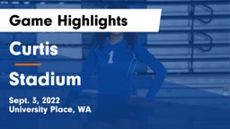 Curtis  vs Stadium Game Highlights - Sept. 3, 2022