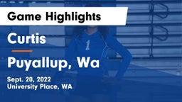 Curtis  vs Puyallup, Wa Game Highlights - Sept. 20, 2022