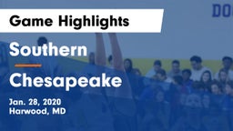 Southern  vs Chesapeake  Game Highlights - Jan. 28, 2020