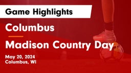 Columbus  vs Madison Country Day  Game Highlights - May 20, 2024