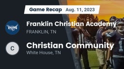 Recap: Franklin Christian Academy vs. Christian Community  2023