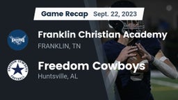 Recap: Franklin Christian Academy vs. Freedom Cowboys 2023