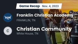 Recap: Franklin Christian Academy vs. Christian Community  2023